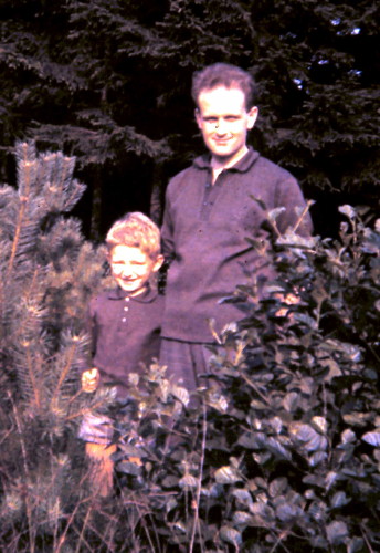 avec mon père en 1962 du côté de Spa