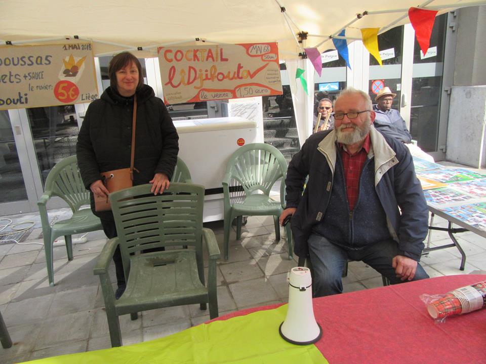 Au stand avec Annick (août 2018)