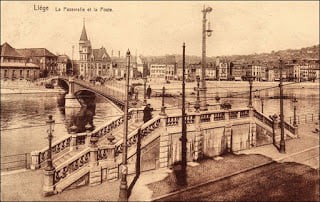 Liege passerelle et grand poste avant 1900