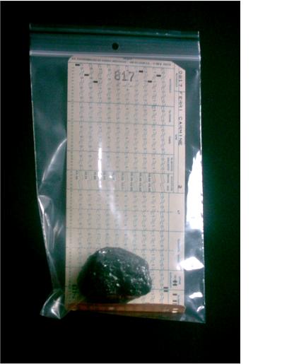 charbon sur carte de pointage