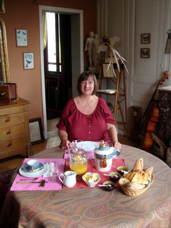 Notre table de petit-déjeuner au 1er étage rien que pour nous