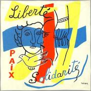 376636635 861967371960705 4740376867218307714 n jpg fernand leger paix liberte solidarite portrait des epoux rosenberg foulard edite pour le congres de la jeunesse et de la paix de