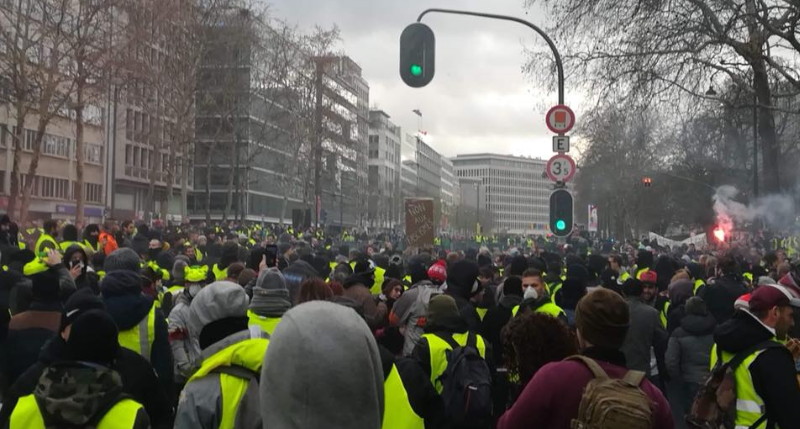 Manifestation à BXL des GJ le samedi 8 décembre 2018